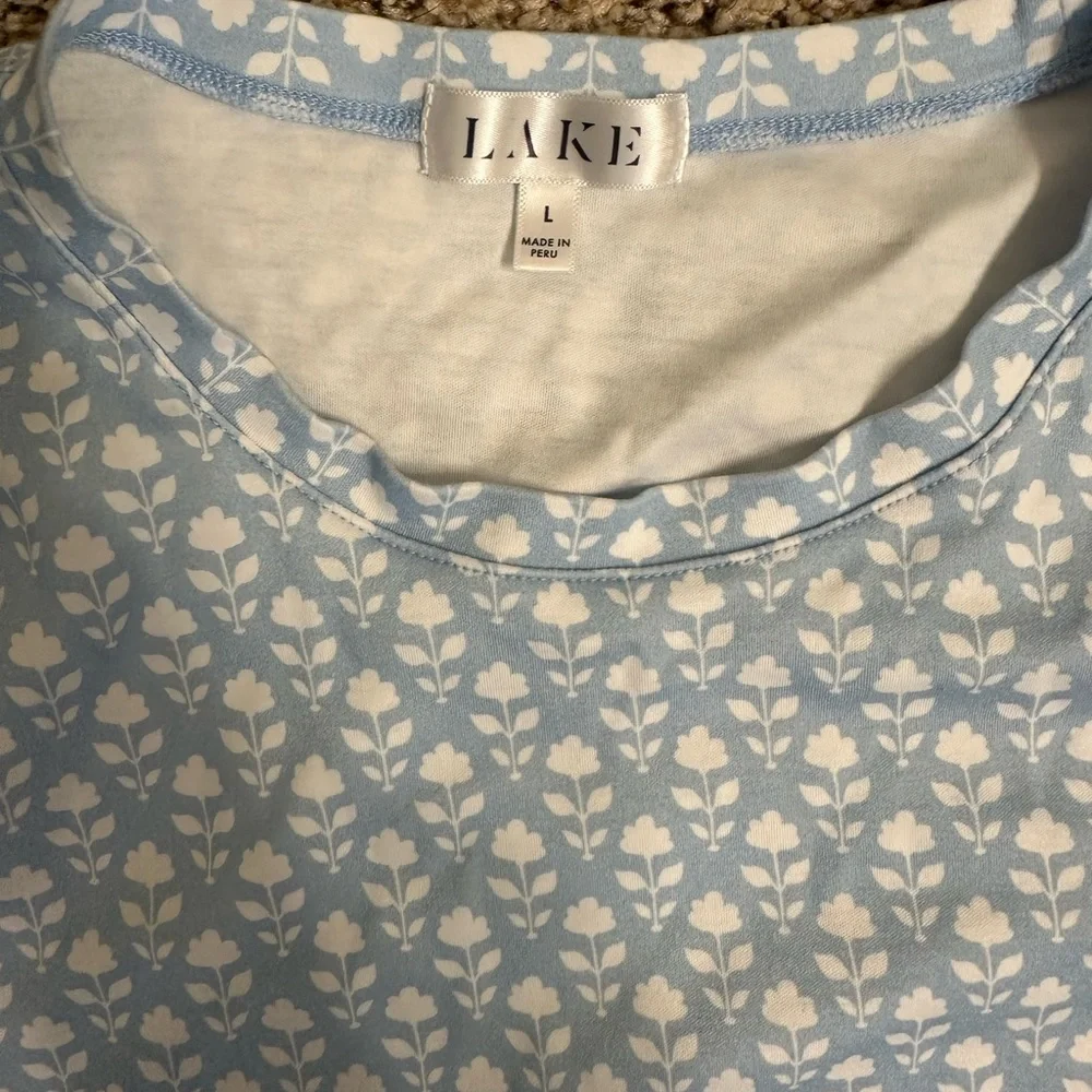 LAKE Pajamas - Long Short Set, Aura, L - Picture 4 of 4